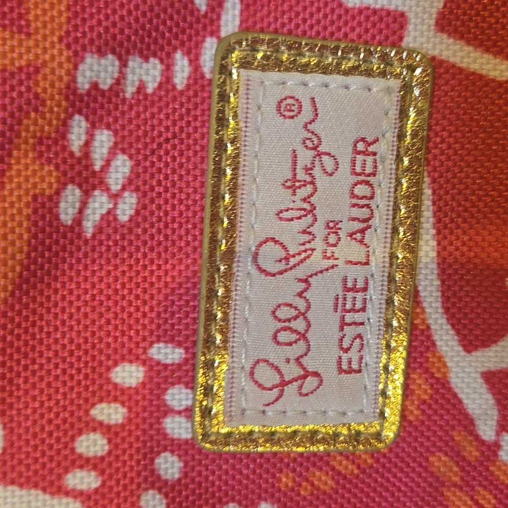 Lilly Pulitzer for Estee Lauder Pink/Orange Sand Dollar Print Tote Bag - Picture 2 of 7
